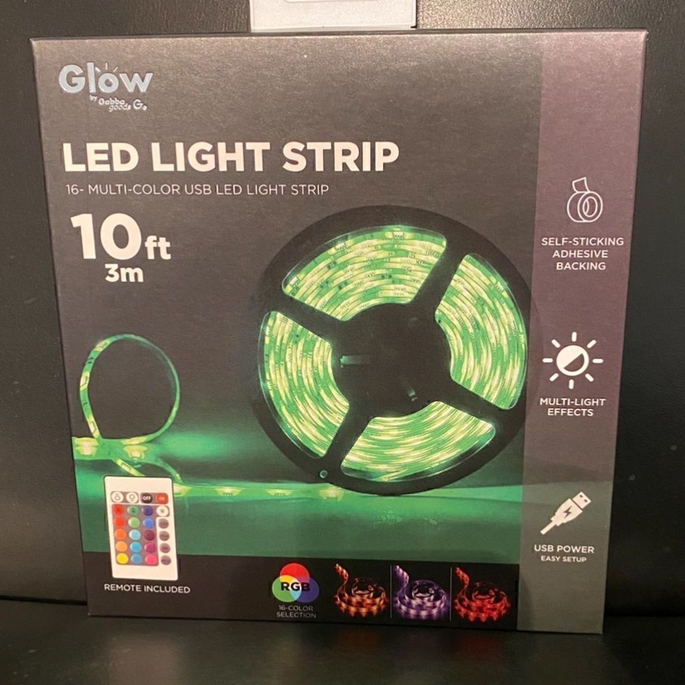 Gabba Goods Glow LED Strip Lights Color Changing with Remote Control 10ft - Picture 2 of 9